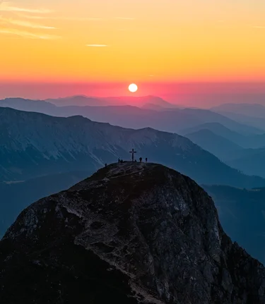 Sonnenuntergang am Eisenerzer Reichenstein | © Erzberg-Leoben | Christoph Trois