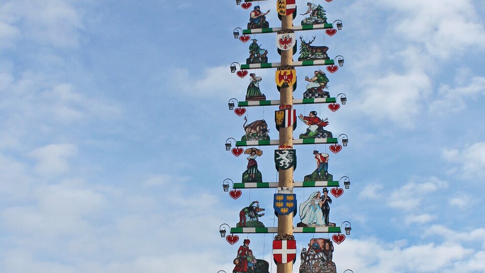 Eine Zunfbaum im Hintergrund blauer Himmel