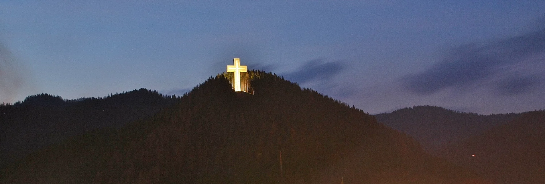 Nachtaufnahme | © Verein Pilgerkreuz am Veitscher Ölberg