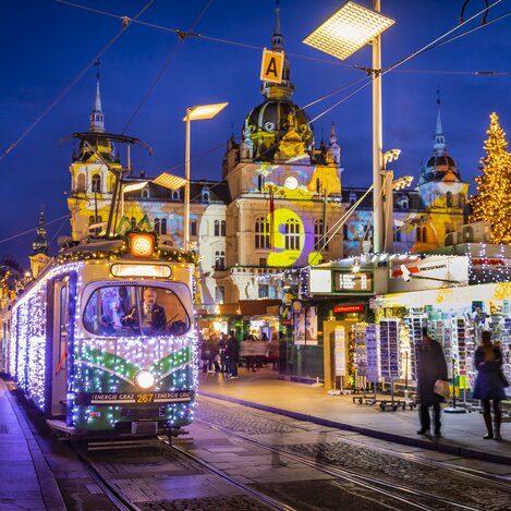 Adventbim am Grazer Hauptplatz | © Graz Tourismus | Werner Krug | © Graz Tourismus