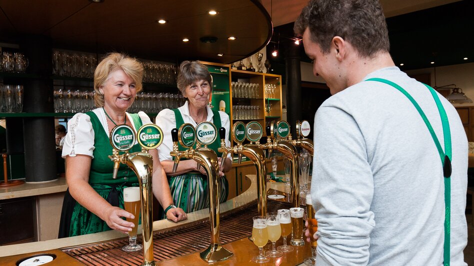 Verkostung verschiedener Biere der Gösser Brauerei im Rahmen der Führung