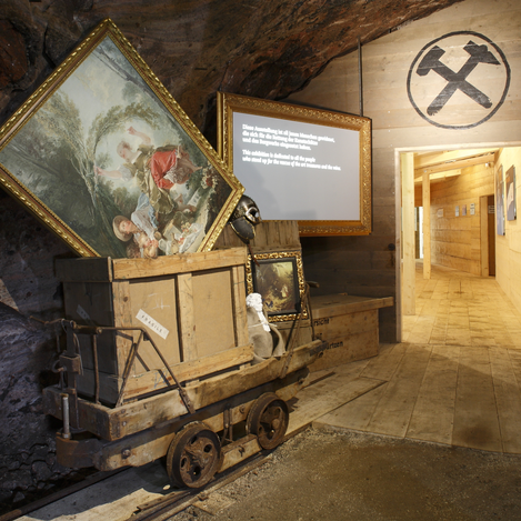 Schaustelle zur Kunstgutbergung | © Salzwelten Altaussee | Mario Schmid | © Salzwelten Altaussee