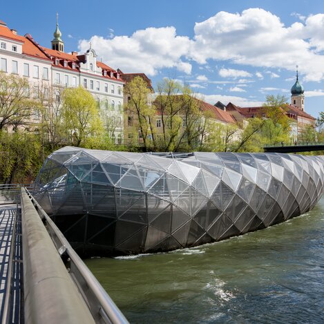 am Weg zur Murinsel | © Graz Tourismus | Harry Schiffer | © Graz Tourismus