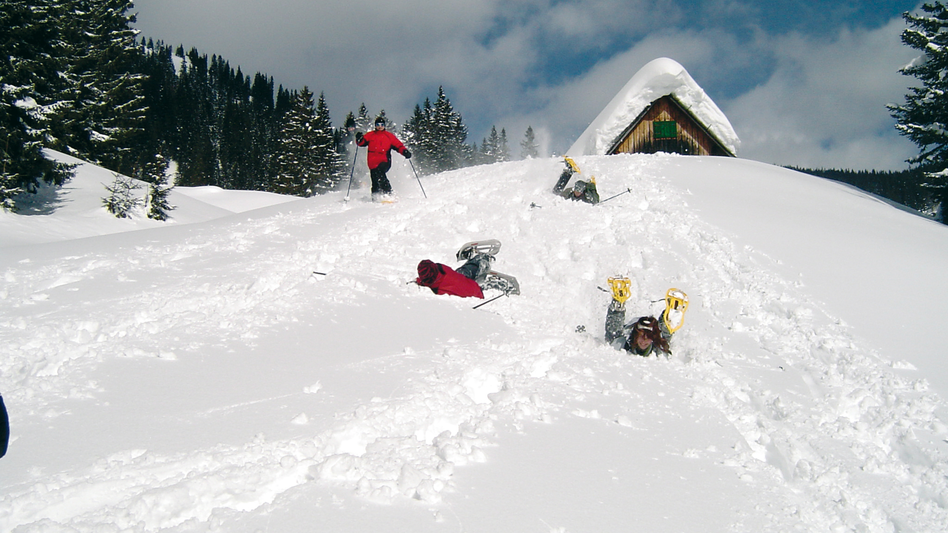 Kinder im Schnee bei der Wintererlebniswoche im Nationalpark Gesäuse | © Nationalpark Gesäuse GmbH