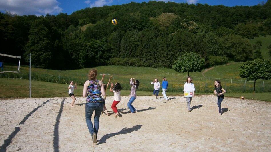 Gruppe beim Volleyballspielen | © Styrassic Park GmbH