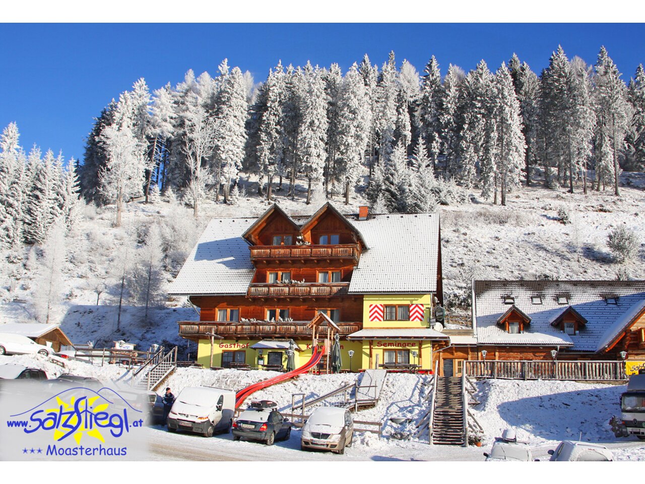 Moasterhaus im Winter | © Jugendhotel Moasterhaus