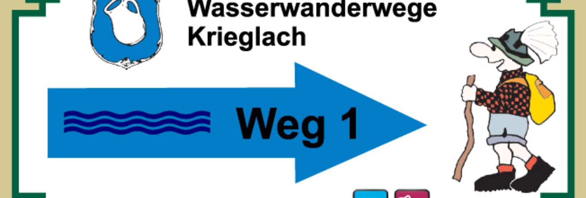 Markierung des Wasserwanderweges 1 | © Hochsteiermark