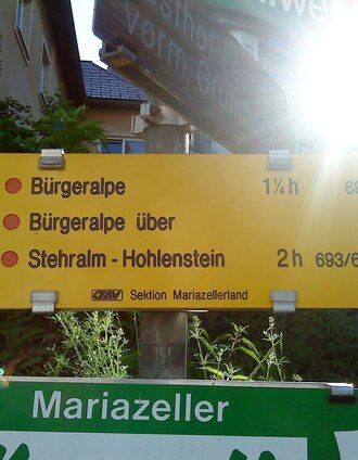 Wegweiser  am Beginn der Wanderung | Ute Gurdet | © TV Hochsteiermark