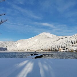 Erlaufsee mit Gemeindealpe im Winter | © TV Hochsteiermark
