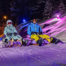 Night sledding on the Galsterberg