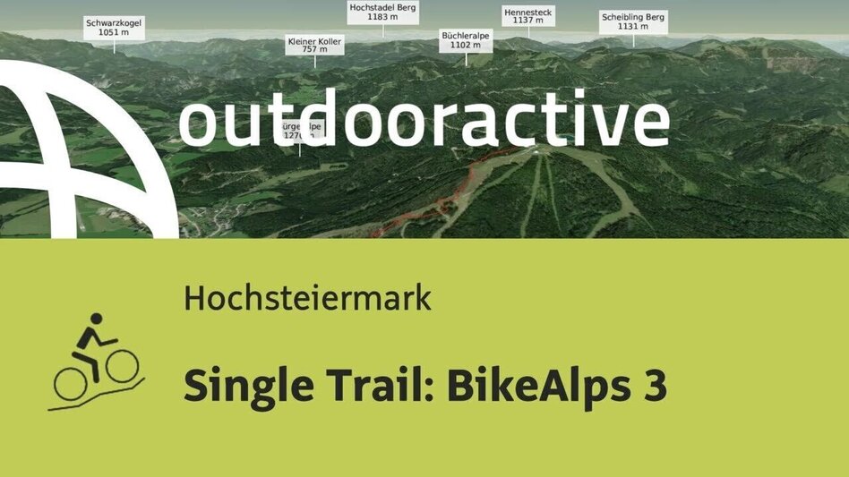 Mountainbike Single Trail: BikeAlps 3 - Touren-Impression #2.4 | © Outdooractive – 3D Videos