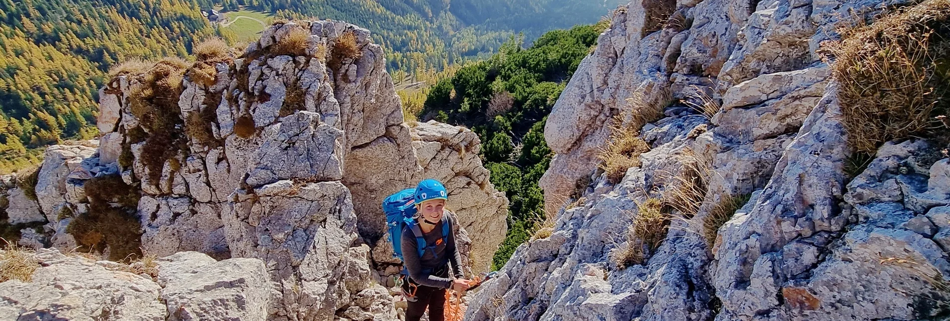 Alpinklettern Über Kantnerkamin und Cäciliensteig auf die Rax im Naturpark Mürzer Oberland - Touren-Impression #1 | © TV Hochsteiermark