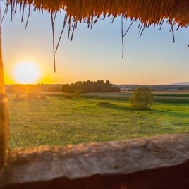 Ausblick von der Tschartake bei Burgau bei Sonnenuntergang | © Sandra Brünner