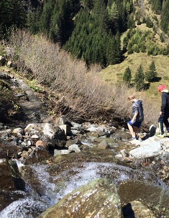 Überquerung Wasserfallrinne Richtung Neualm | Katrin Hutegger | © Tourismusverband Schladming - Katrin Hutegger