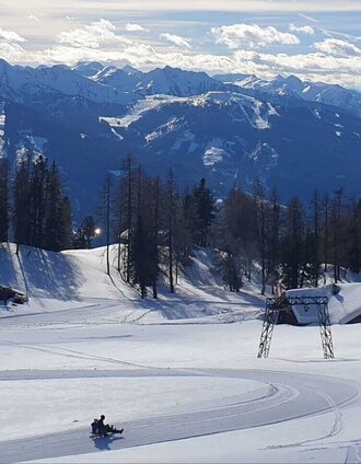 Stoderzinken toboggan run in winter