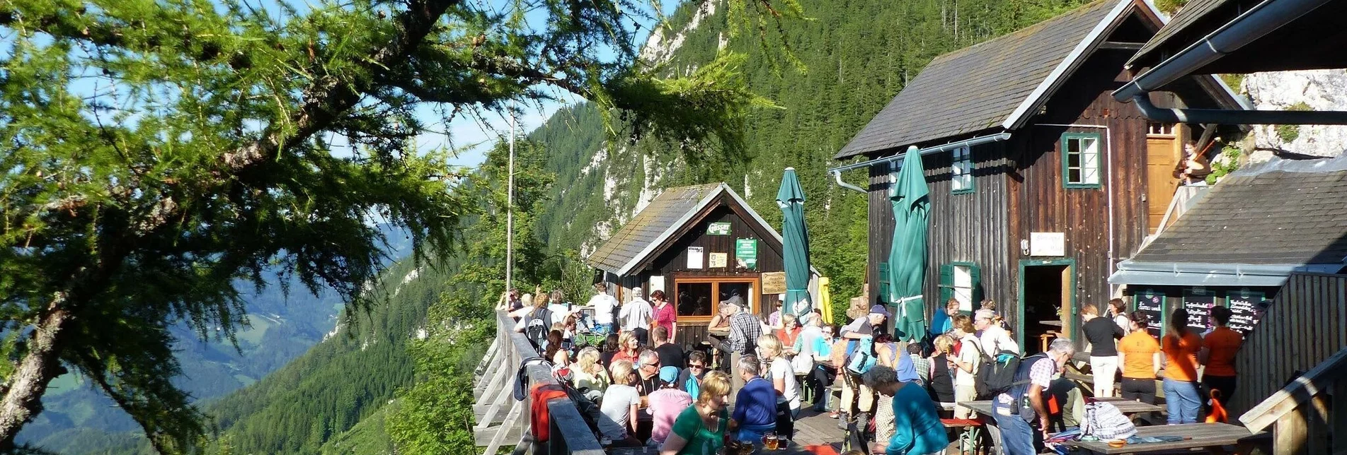 Berggasthof "Steirischer Jockl", Ausblick zum Hochlantsch-Gipfel | © Naturpark Almenland