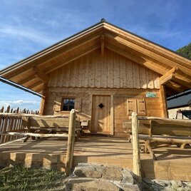 Front view of the hut