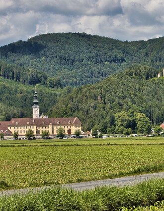Kurz vor unserem Radziel - Stift Rein | Weges OG | © Weges OG