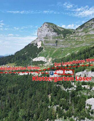 Klettergarten, Übersicht | Loser Bergbahnen | © Loser Bergbahnen
