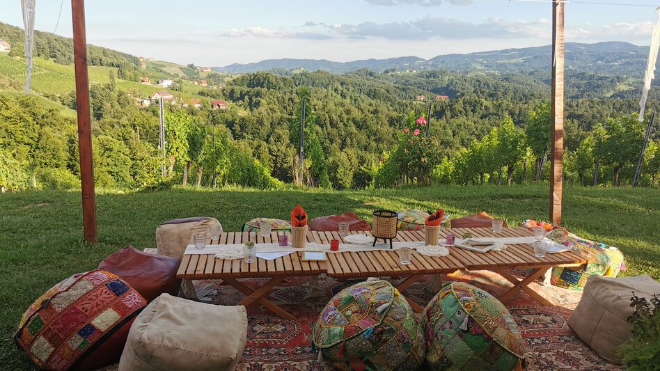 Boho – lukullische Highlights inmitten der atemberaubenden Weinberge der Südsteiermark | © STG | Lena Maikisch