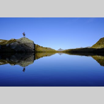 Hiking on the Schladminger Höhenweg, first stage, small lake near Brettersee | © Steiermark Tourismus | photo-austria.at