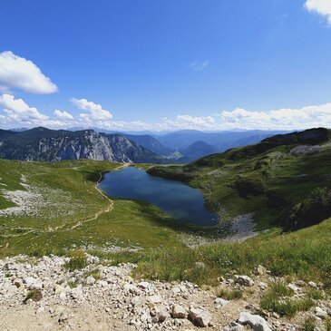 Blick vom Loser über Augstsee ins Ausseerland
