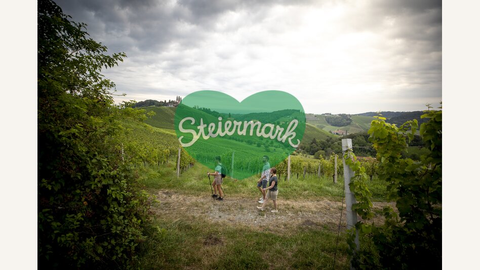 Hiking through the vineyards of southern Styria | © Steiermark Tourismus | Tom Lamm