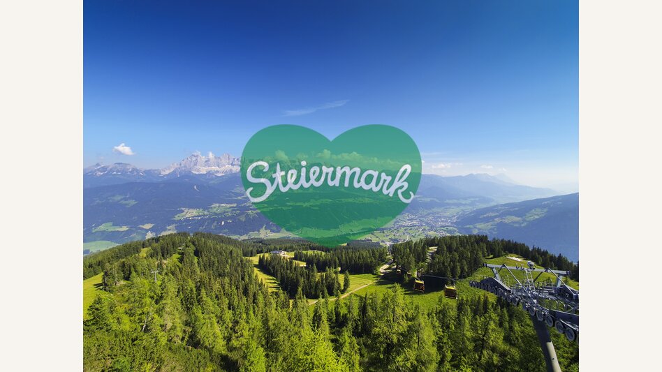Hochwurzen Gipfelbahn mit Blick auf den Dachstein | © STG | Günther Steininger