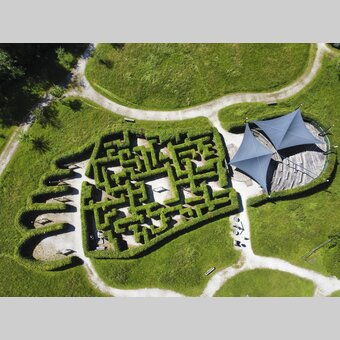 The “Ecological Footprint” Maze in Gesäuse National Park | © Steiermark Tourismus | Günther Steininger