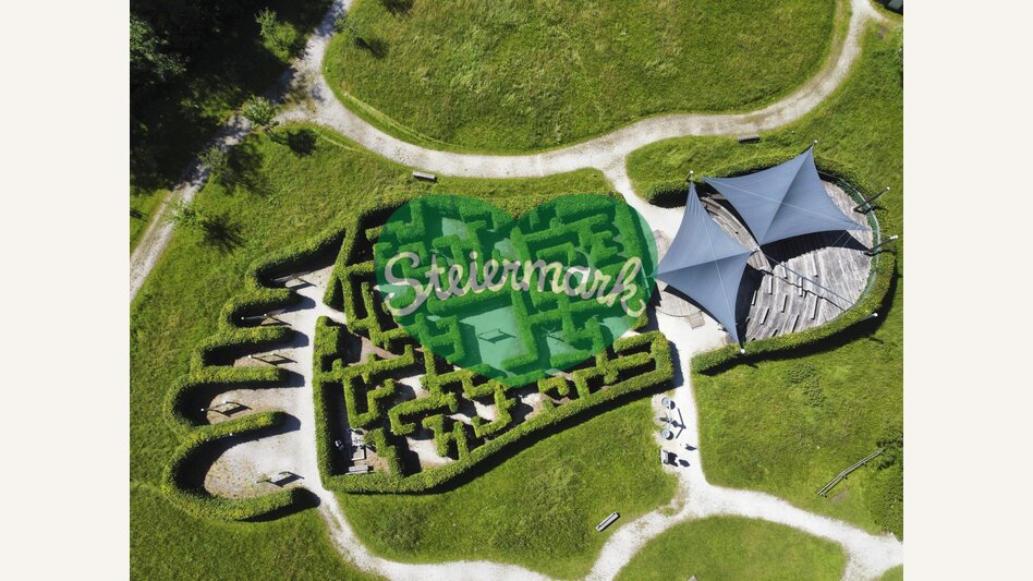 Das Labyrinth "Ökologischer Fußabdruck" im Nationalpark Gesäuse | © STG | Günther Steininger