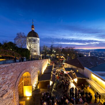 Graz im Advent, Aufsteirern am Schlossberg (Kasematten, Glockenturm)