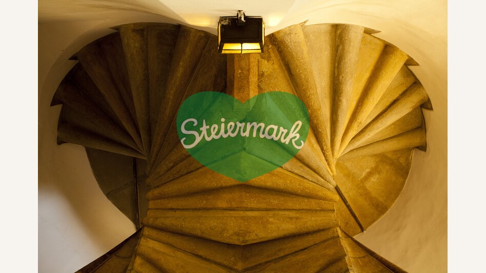 Gotische Doppelwendeltreppe in der Grazer Burg | © STG | Stefanie Teutsch