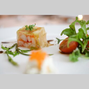 crawfish in aspic with gowan salad | © Steiermark Tourismus | Harry Schiffer