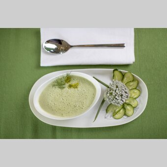 The culinary Green Heart: cold sweet soup of cucumber | © Steiermark Tourismus | Tom Lamm