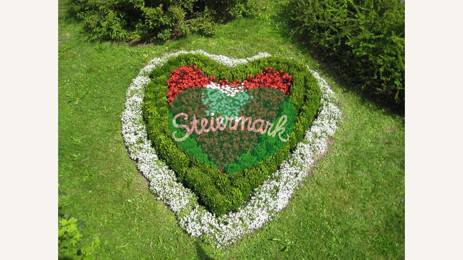 Das blühende Grüne Herz beim Blumenschmuckwettbewerb | © Gemeinde Wenigzell