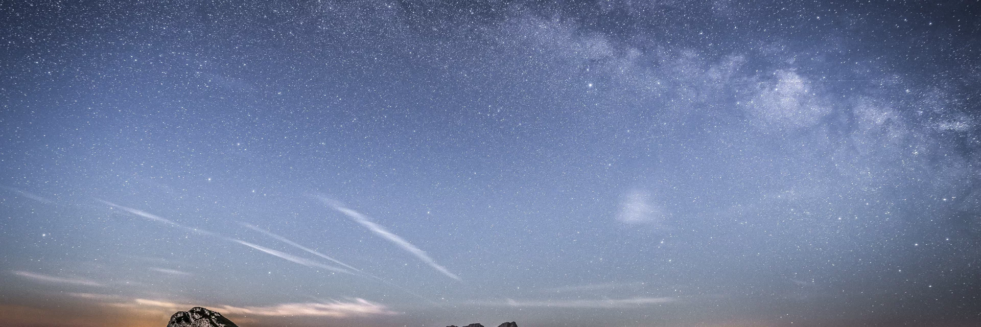 Sternenhimmel über dem Gesäuse | © Nationalpark Gesäuse | Andreas Hollinger | Bild-Nutzung nur in Zusammenhang mit dem Nationalpark Gesäuse möglich.