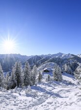 Blick auf die Hochwurzenalm mit Schladminger Tauern