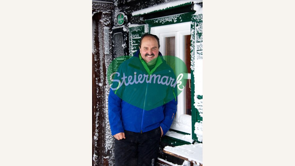 Johann Lafer bei der Krummholzhütte am Hauser Kaibling | © SMO-photography | Simone Hofstädter