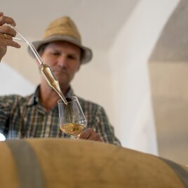 Weinbauer Hans Söll in Sernauberg