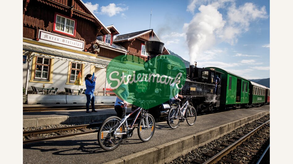 Murtalbahn im Bahnhof Murau-Stolzalpe | © STG | Tom Lamm