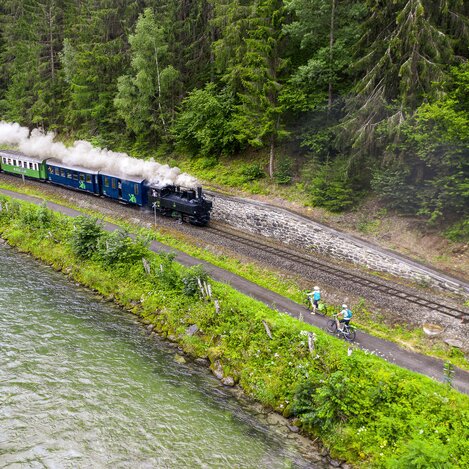 Murtalbahn trifft Murradweg | © STG | pixelmaker.at