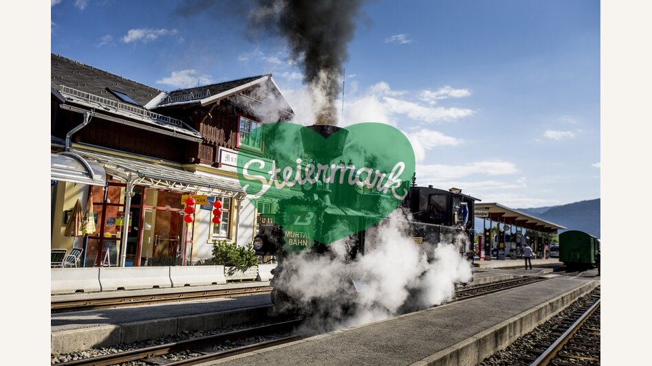 Murtalbahn im Bahnhof Murau-Stolzalpe | © STG | Tom Lamm