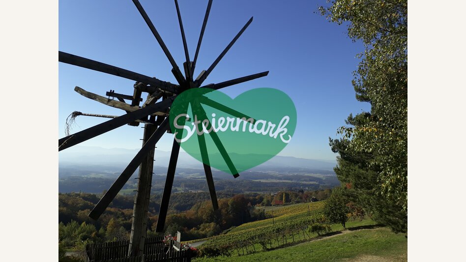 The highest Klapotetz at the vineyards of Sausal | © Steiermark Tourismus | Ute Hödl