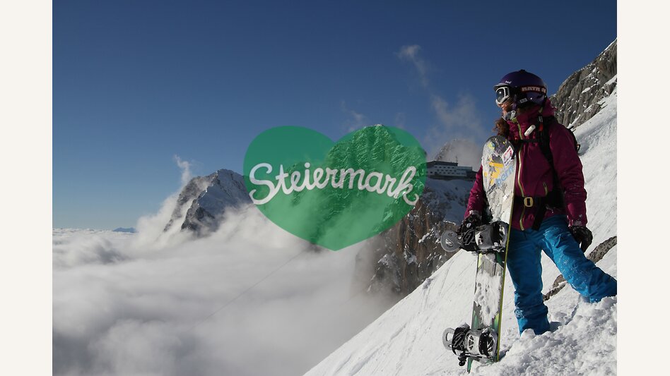 Dachstein with Snowboarder | © Steiermark Tourismus | Andreas Kocher