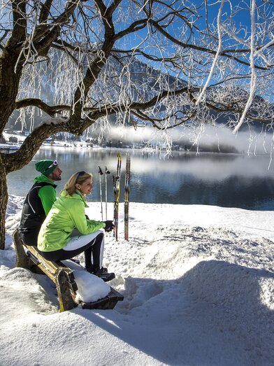 Langläufer-Pause am Grundlsee | © STG | Tom Lamm