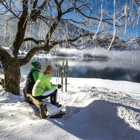 Langläufer-Pause am Grundlsee | © STG | Tom Lamm