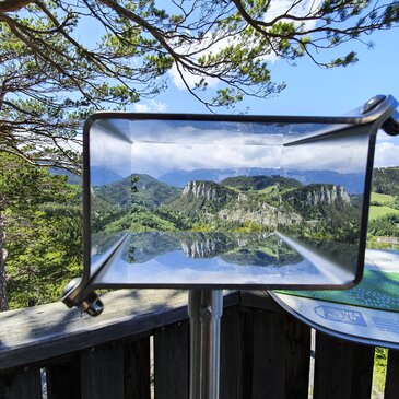20 Schilling-Blick am Bahnwanderweg am UNESCO Weltkulturerbe Semmeringbahn