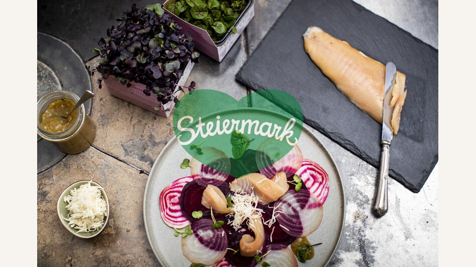 Styrian Alpine trout on a turnip variation | © Steiermark Tourismus | Tom Lamm | Tom Lamm
