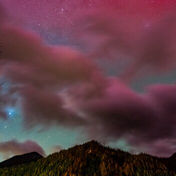 Polarlicht über der Steiermark | © TVB Hochsteiermark | Christroph Trois