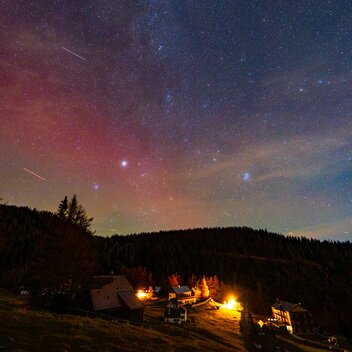 Polarlichter über der Aflenzer Bürgeralm | © TVB Hochsteiermark | Christoph Trois
